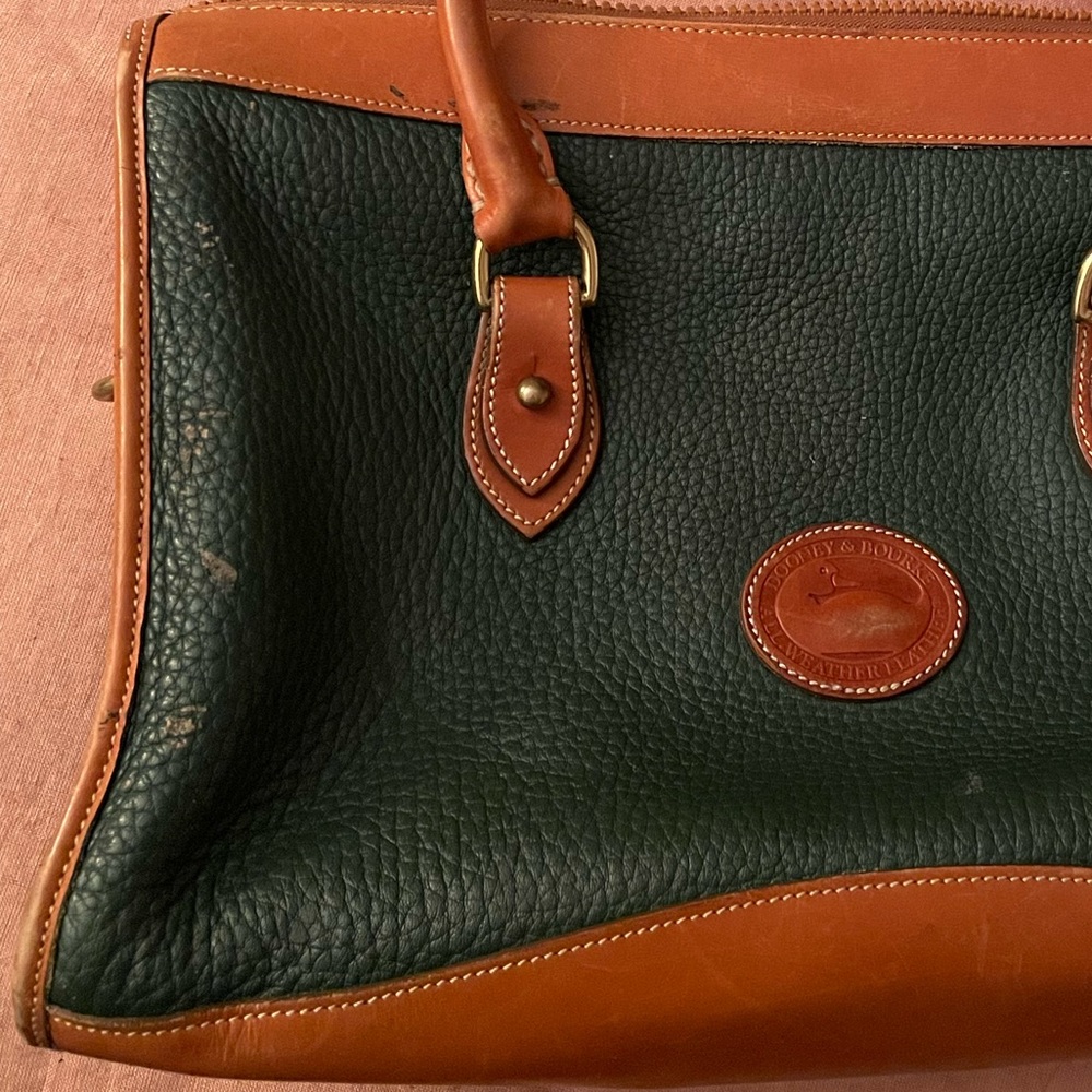 Vintage Dooney & Bourke All weather leather Green and Brown Leather Handbag - Picture 7 of 7